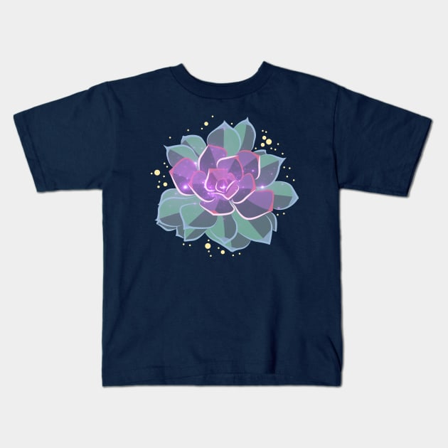 Space Succulent Kids T-Shirt by BubblegumGoat